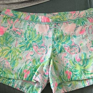 Lilly Pulitzer sz 6 shorts elephants, giraffes and flamingos